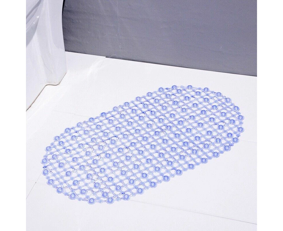 Anti Non Slip Bath Shower Mat Large Strong Suction Slip Resistant-Blue