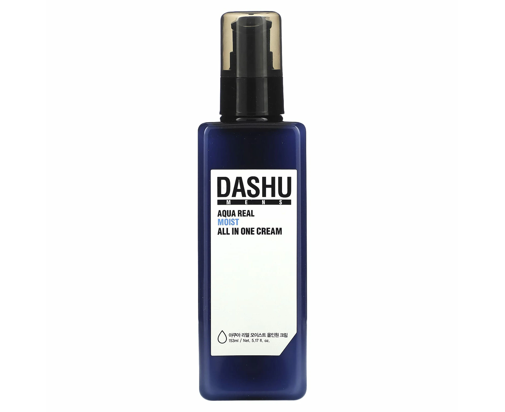 Dashu, Mens, Aqua Real Moist All In One Cream, 5.17 fl oz (153 ml)