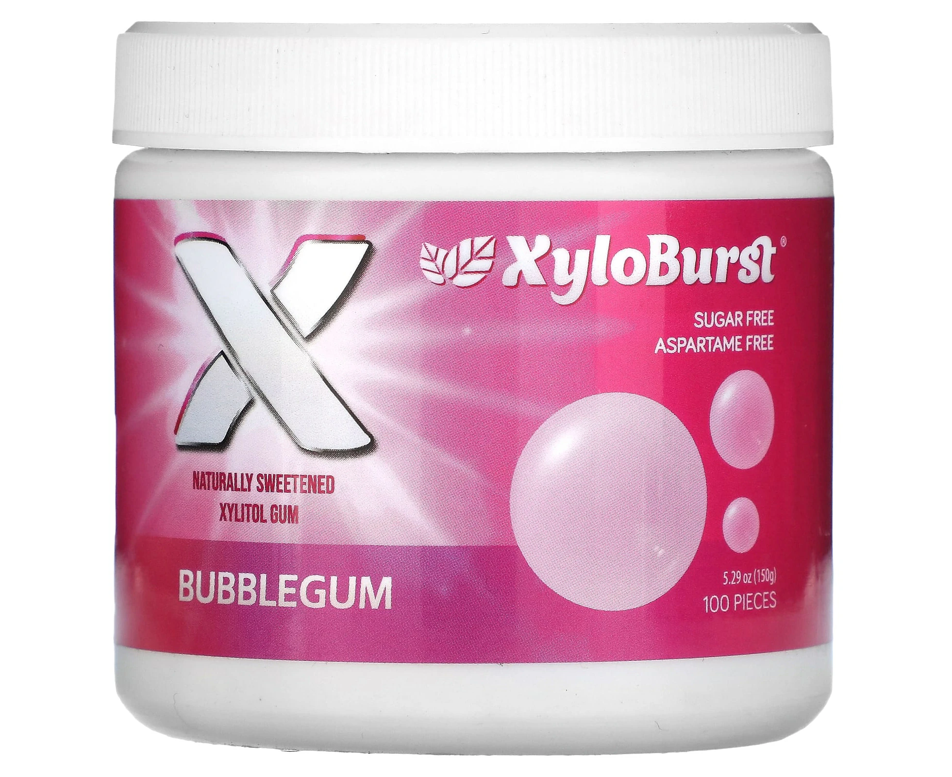 Xyloburst, Xylitol Gum, Bubble Gum, 100 Pieces, 5.29 oz (150 g)