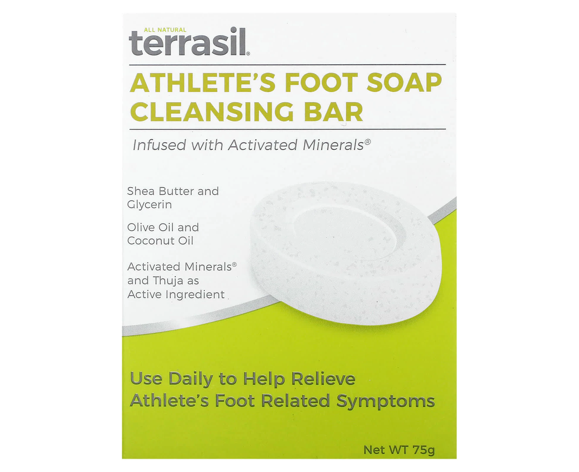 Terrasil, Athlete's Foot Soap Cleansing Bar, 75 g