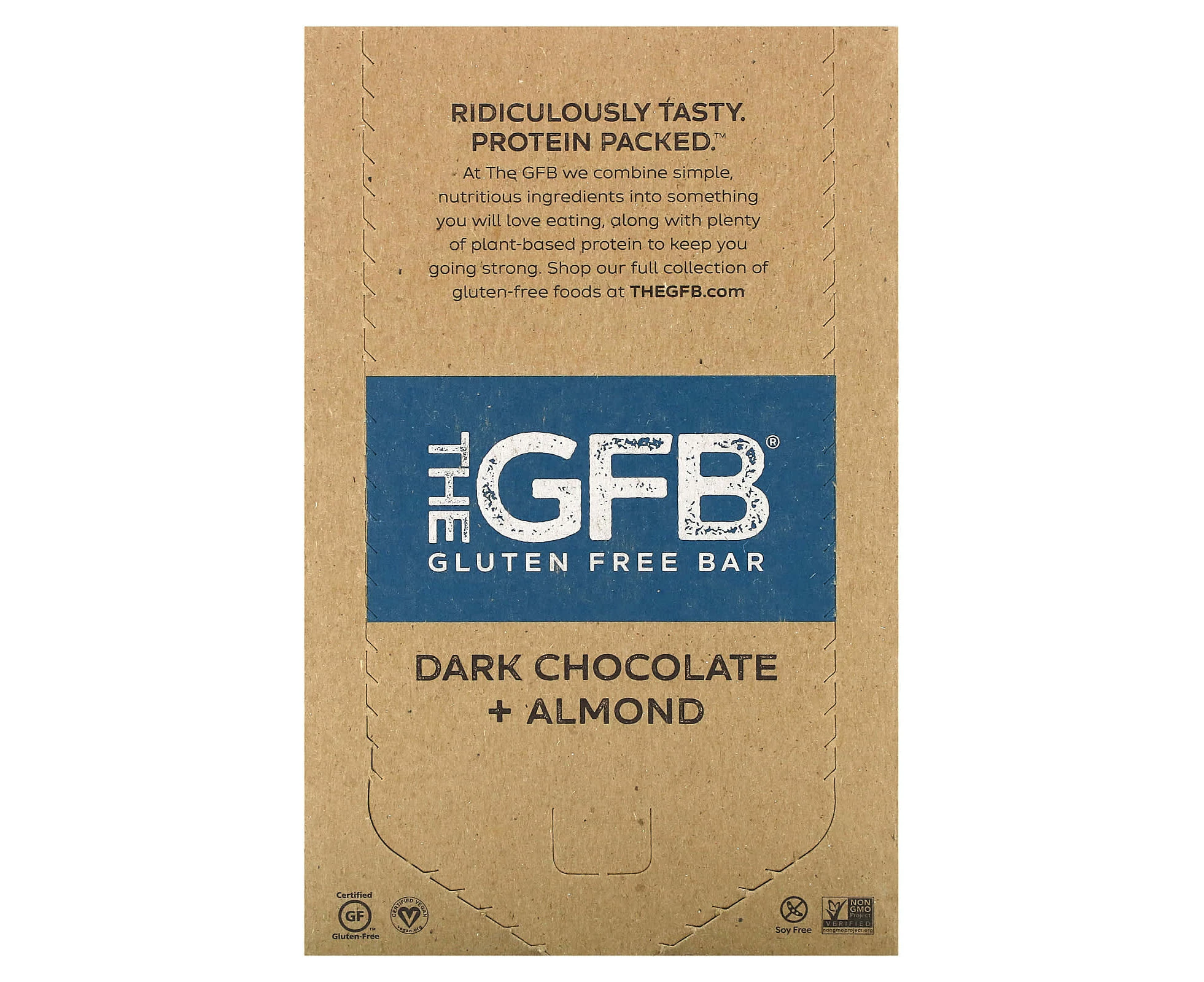 The GFB, Gluten Free Bars, Dark Chocolate + Almond, 12 Bars, 2.05 oz (58 g) Each