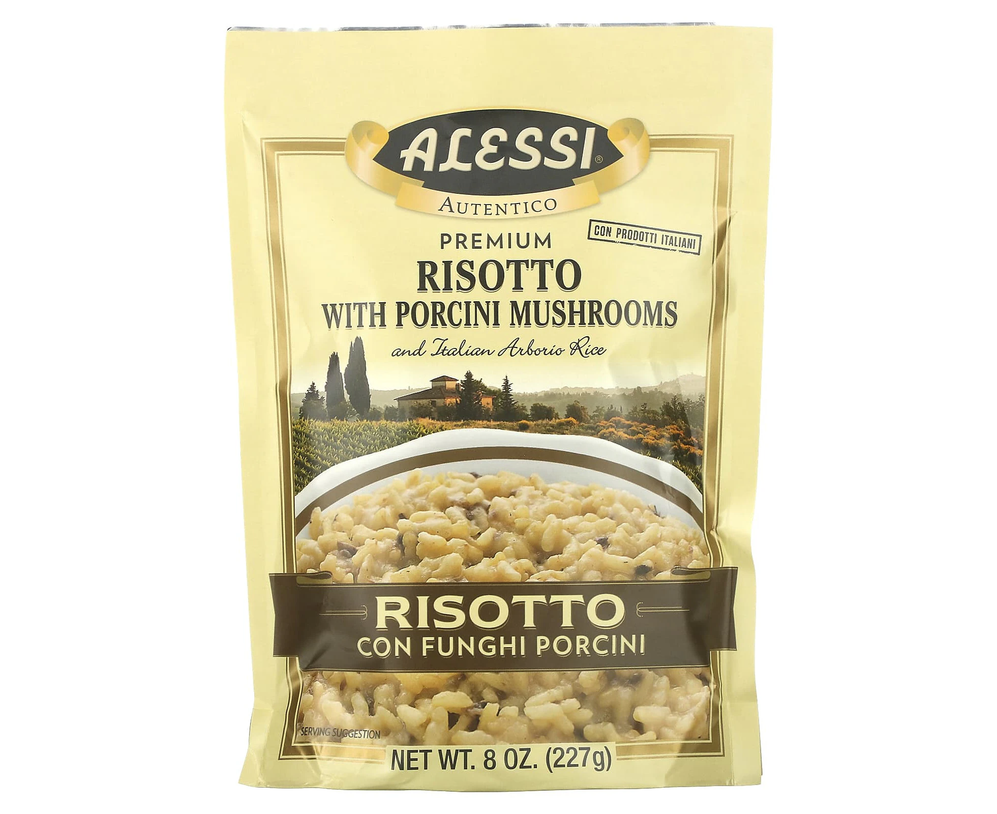 Alessi, Premium Risotto with Porcini Mushrooms and Italian Arborio Rice, 8 oz (227 g)