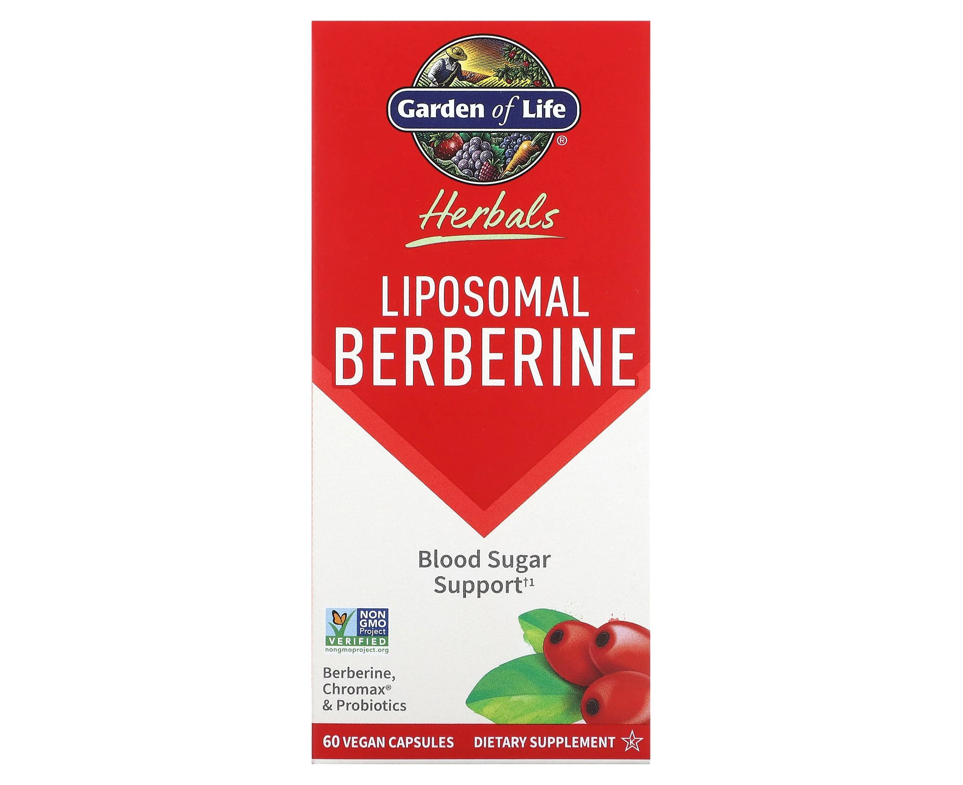 Garden of Life, Herbals, Liposomal Berberine, 60 Vegan Capsules