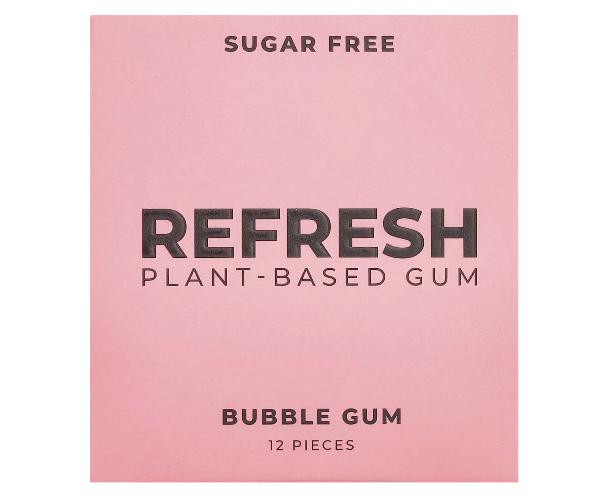 Refresh Gum, Plant-Based Bubble Gum, 12 Pieces