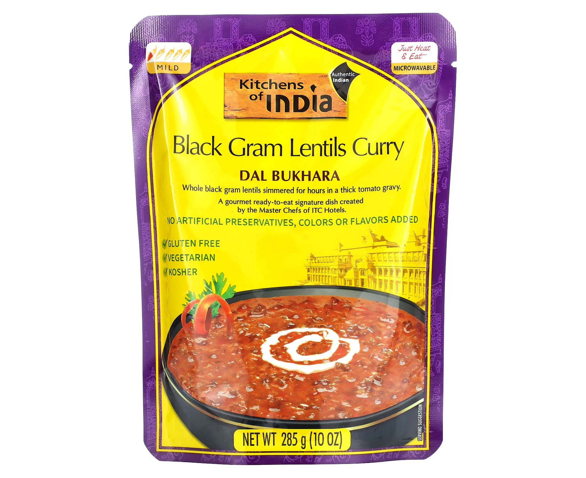 Kitchens of India, Dal Bukhara, Black Gram Lentils Curry, Mild, 10 oz (285 g)