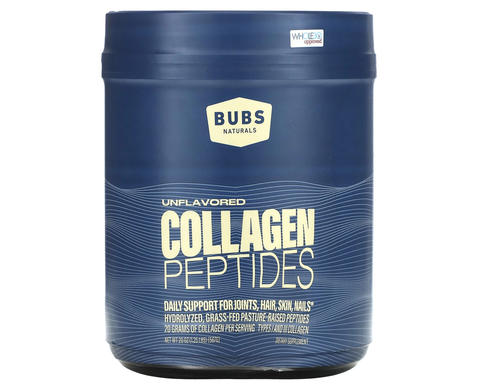 BUBS Naturals, Collagen Peptides, Unflavored, 20 oz (567 g)