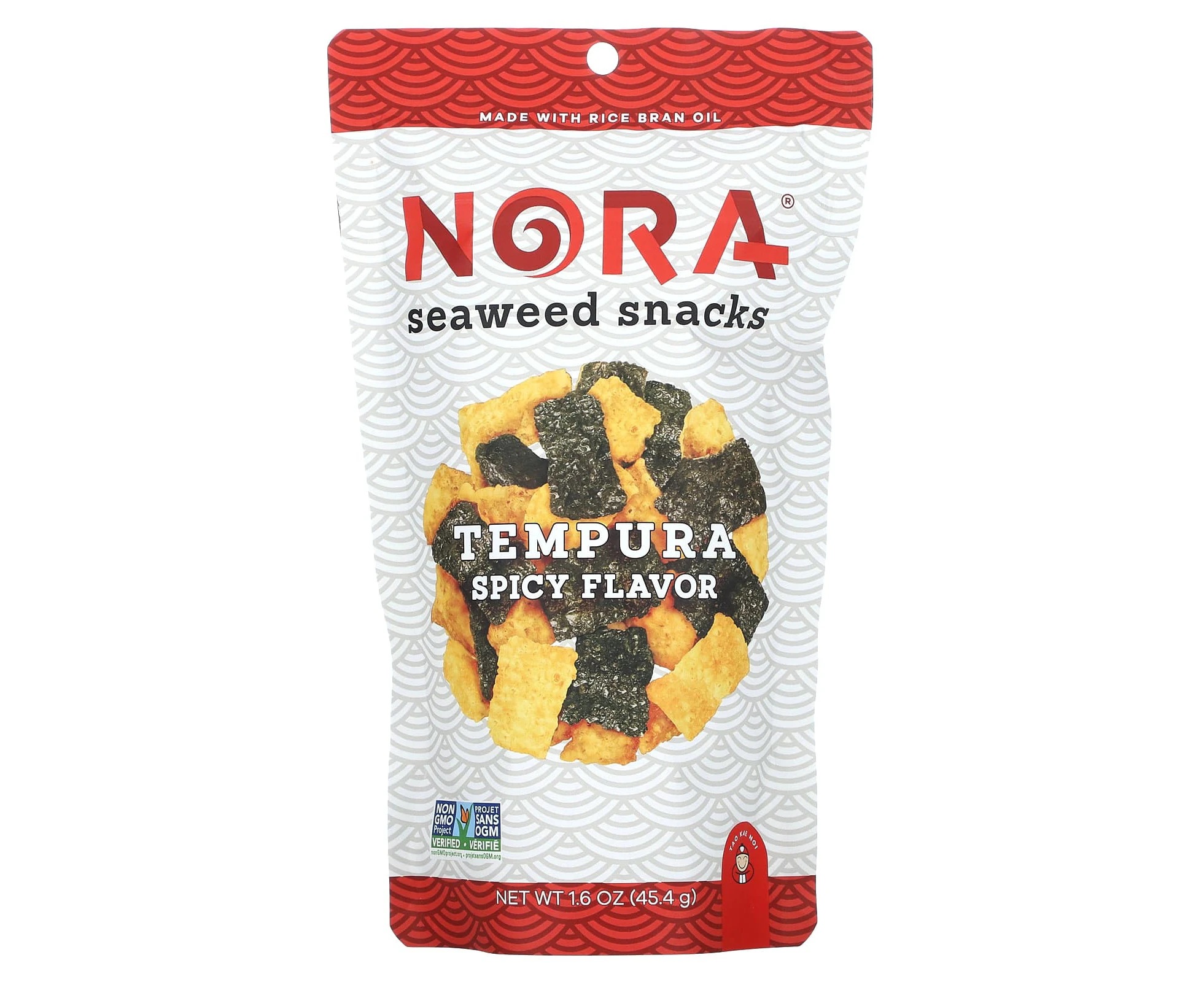 Nora Snacks, Seaweed Snacks, Tempura Spicy, 1.6 oz (45.4 g)