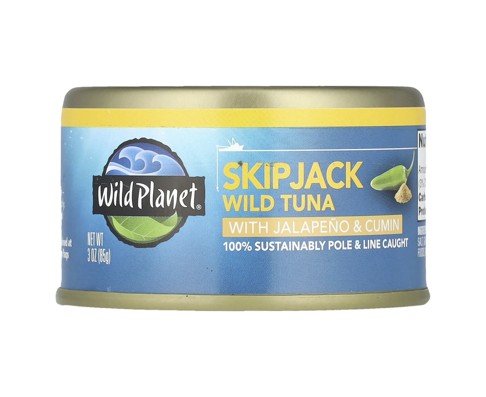 Wild Planet, SkipJack Wild Tuna with Jalapeno & Cumin, 3 oz (85 g)