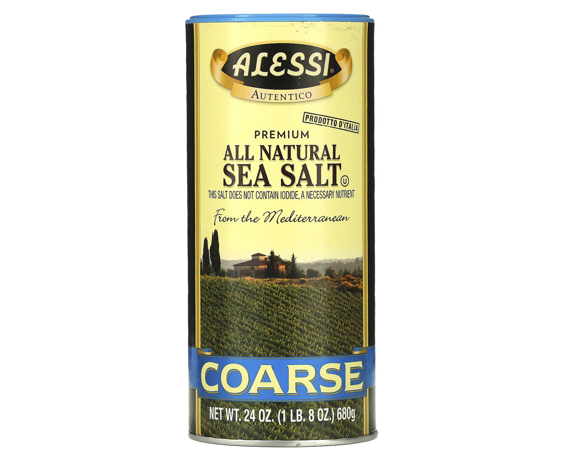 Alessi, Premium All Natural Sea Salt, Coarse, 24 oz (680 g)