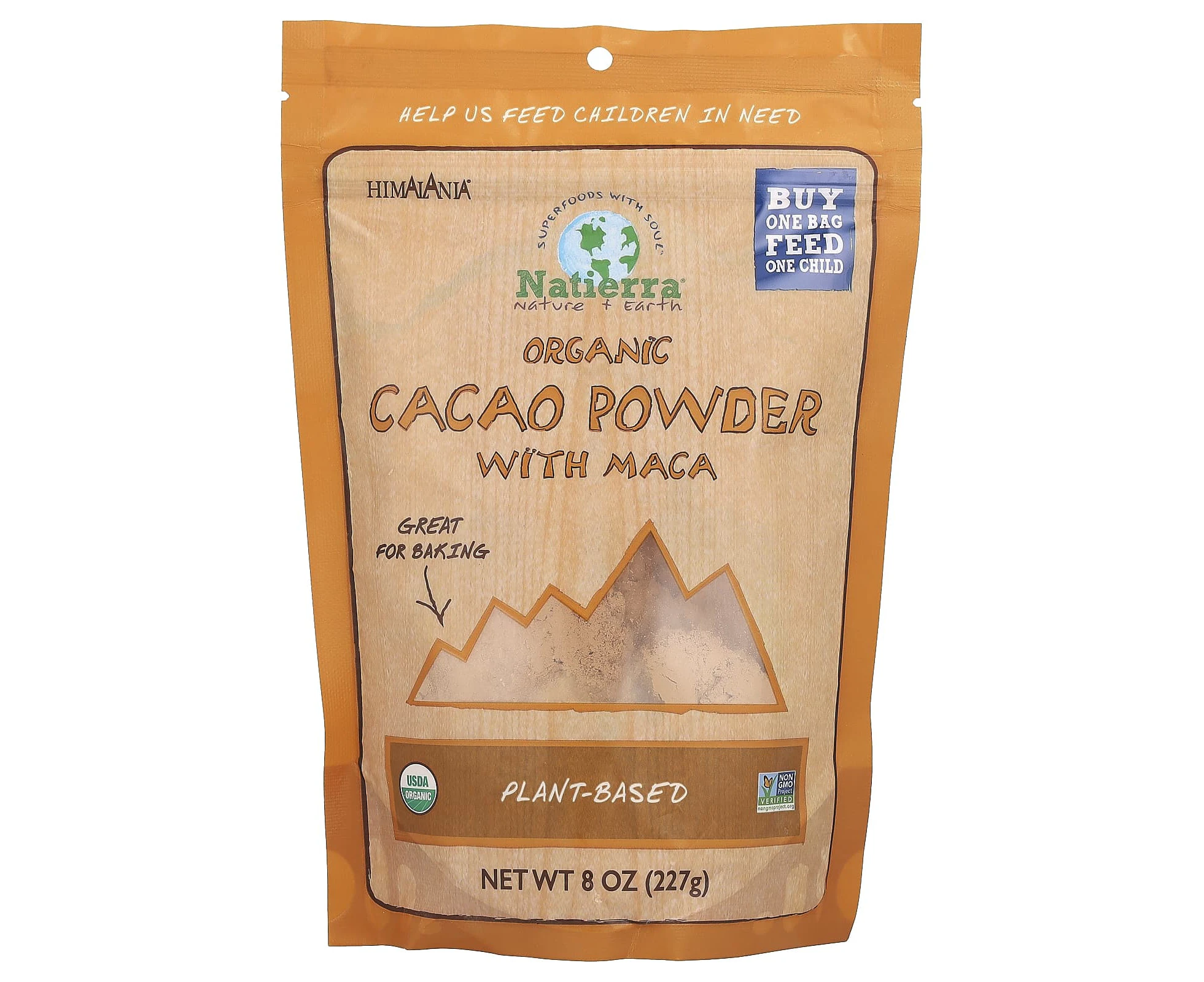 Natierra, Organic Cacao Powder with Maca, 8 oz (227 g)