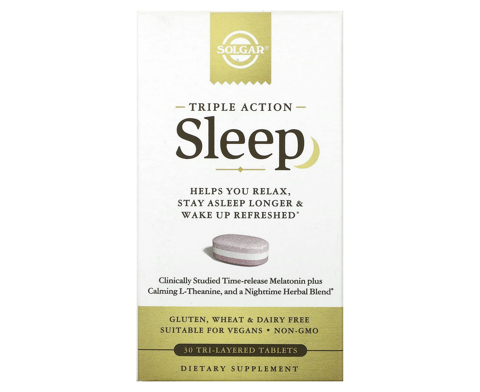 Solgar, Sleep, Triple Action, 30 Tri-Layered Tablets