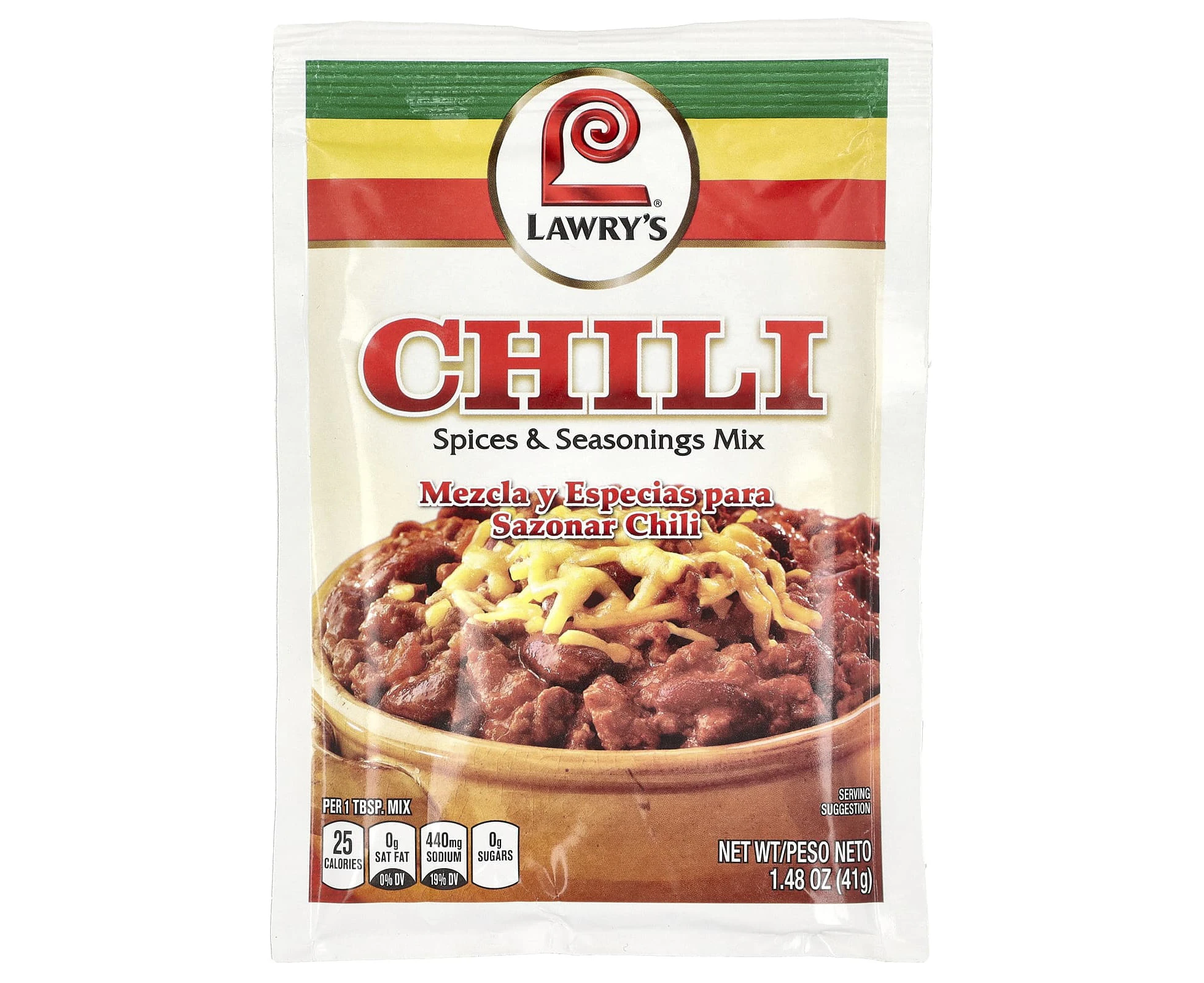 Lawry's, Chili, Spices & Seasonings Mix, 1.48 oz (41 g)