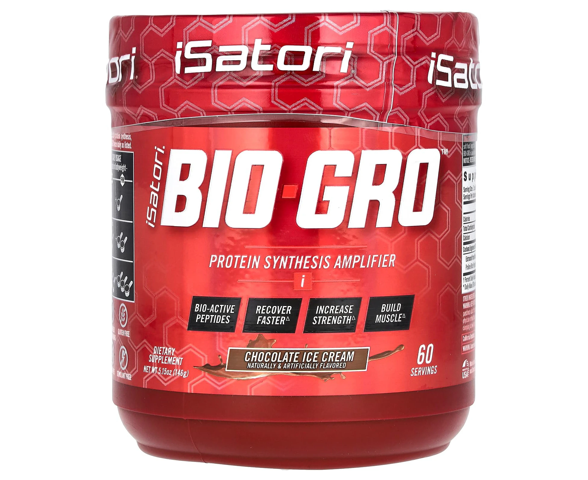 Isatori, Bio-Gro, Protein Synthesis Amplifier, Chocolate Ice Cream, 5.15 oz (146 g)