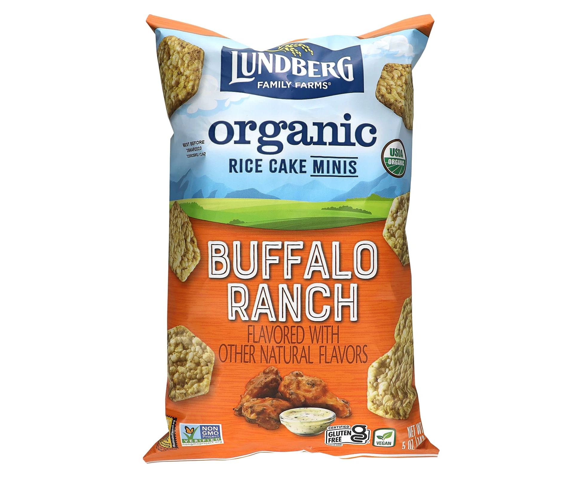 Lundberg, Organic Rice Cake Minis, Buffalo Ranch, 5 oz (142 g)