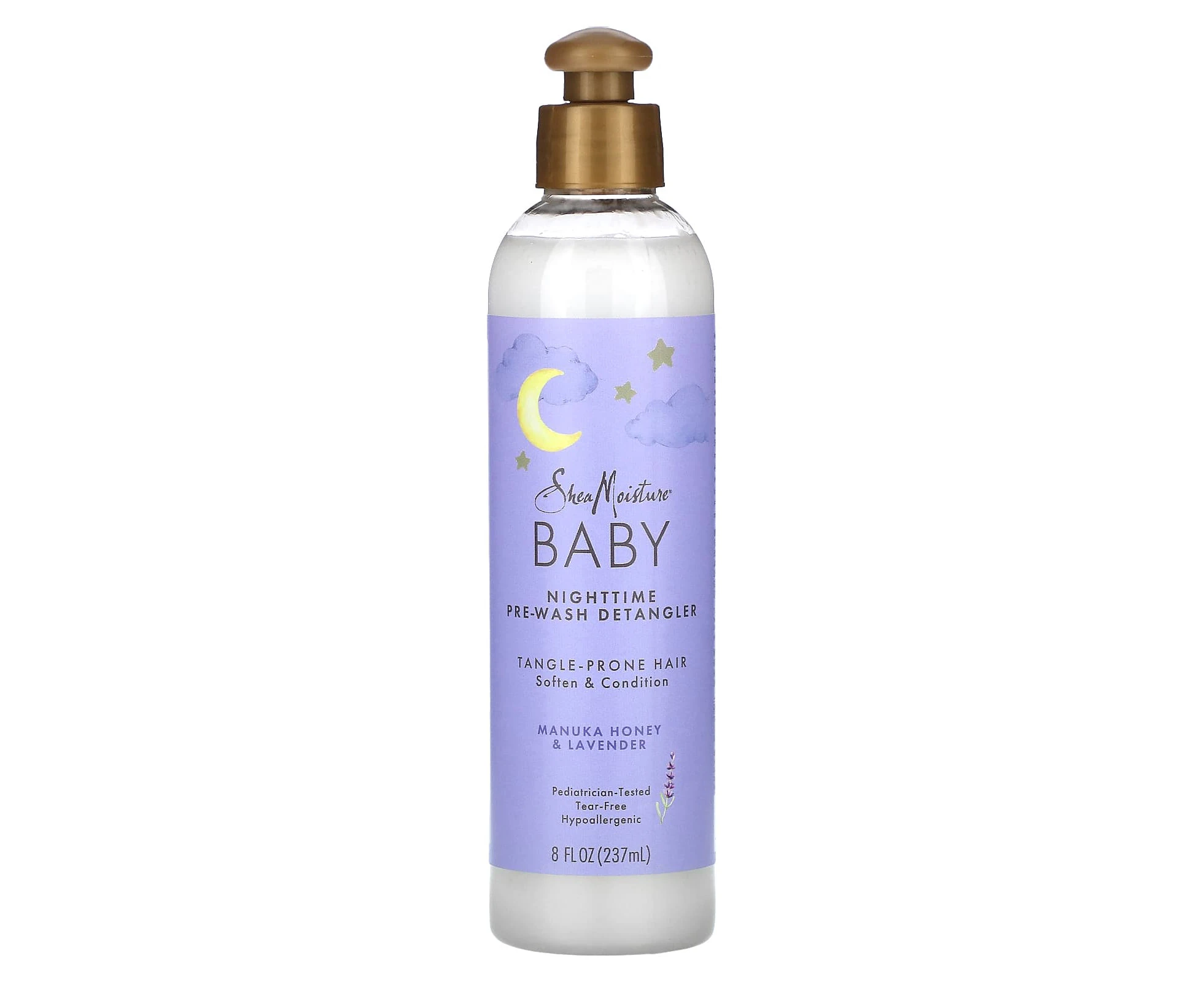 SheaMoisture, Baby, Nighttime Pre-Wash Detangler, Manuka Honey & Lavender, 8 fl oz (237 ml)