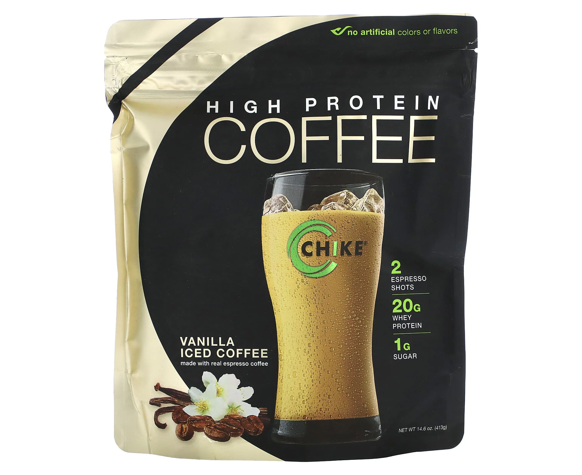 Chike Nutrition, High Protein Iced Coffee, Vanilla, 14.6 oz (413 g)