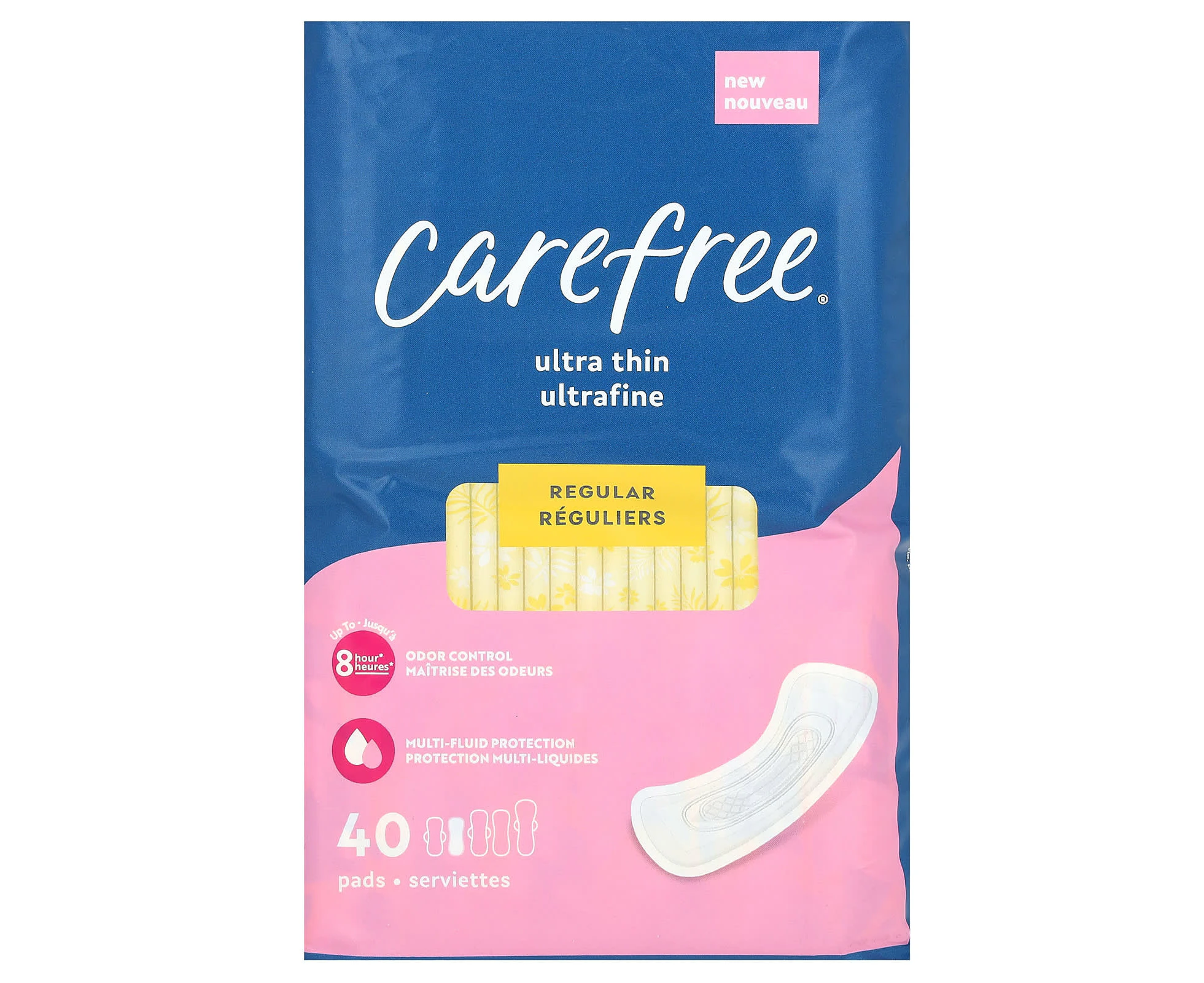 Carefree, Ultra Thin, Regular, 40 Pads