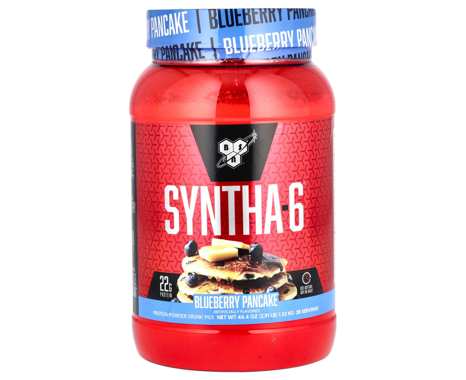 BSN, Syntha-6, Protein Powder Drink Mix, Blueberry Pancake, 2.91 lb (1.32 kg)