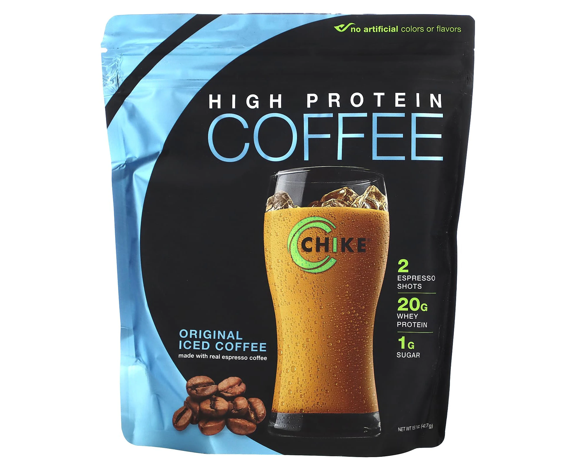 Chike Nutrition, High Protein Iced Coffee, Original, 15.1 oz (427 g)