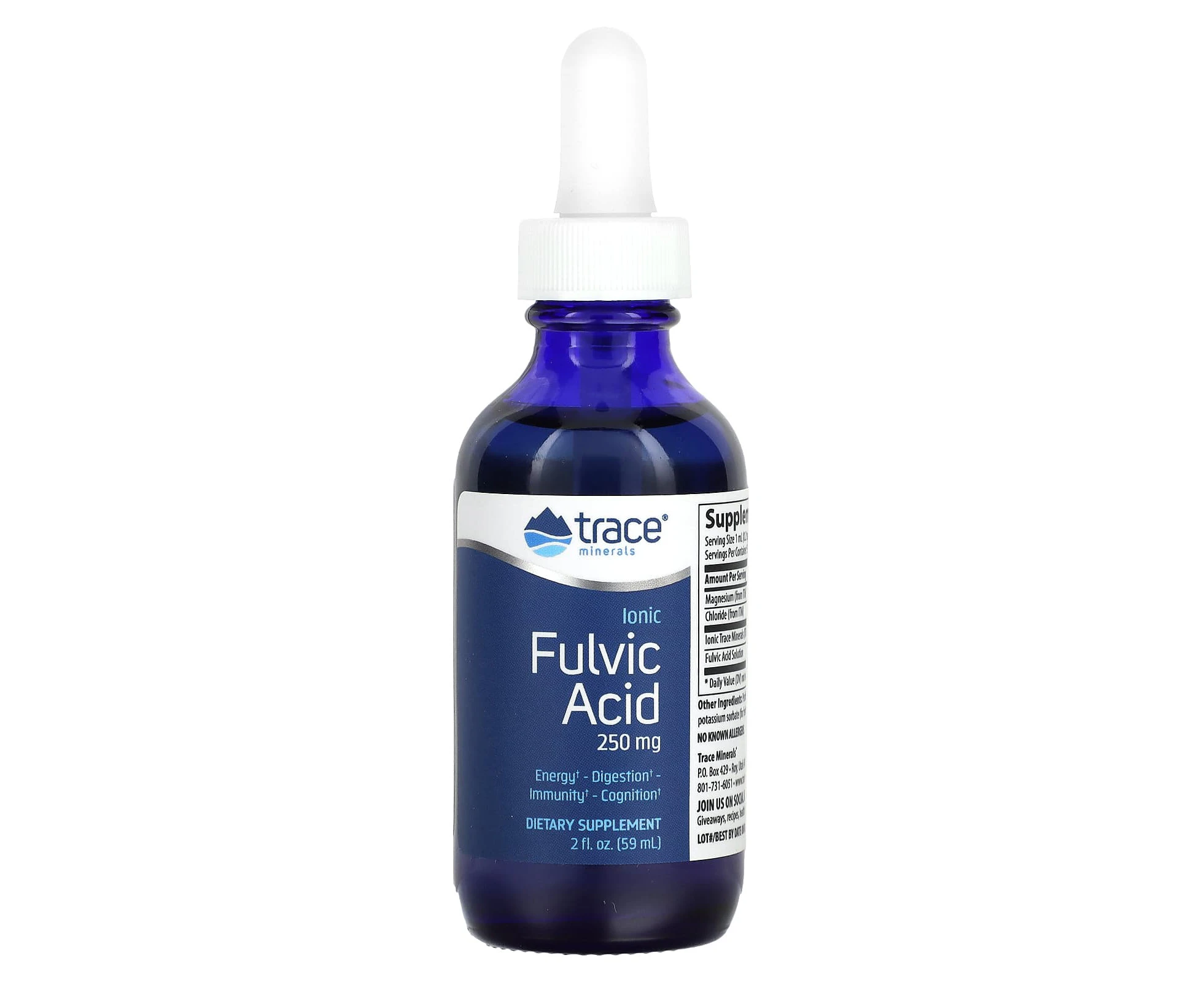 Trace Minerals ¬Æ, Ionic Fulvic Acid, 250 mg, 2 fl oz (59 ml)