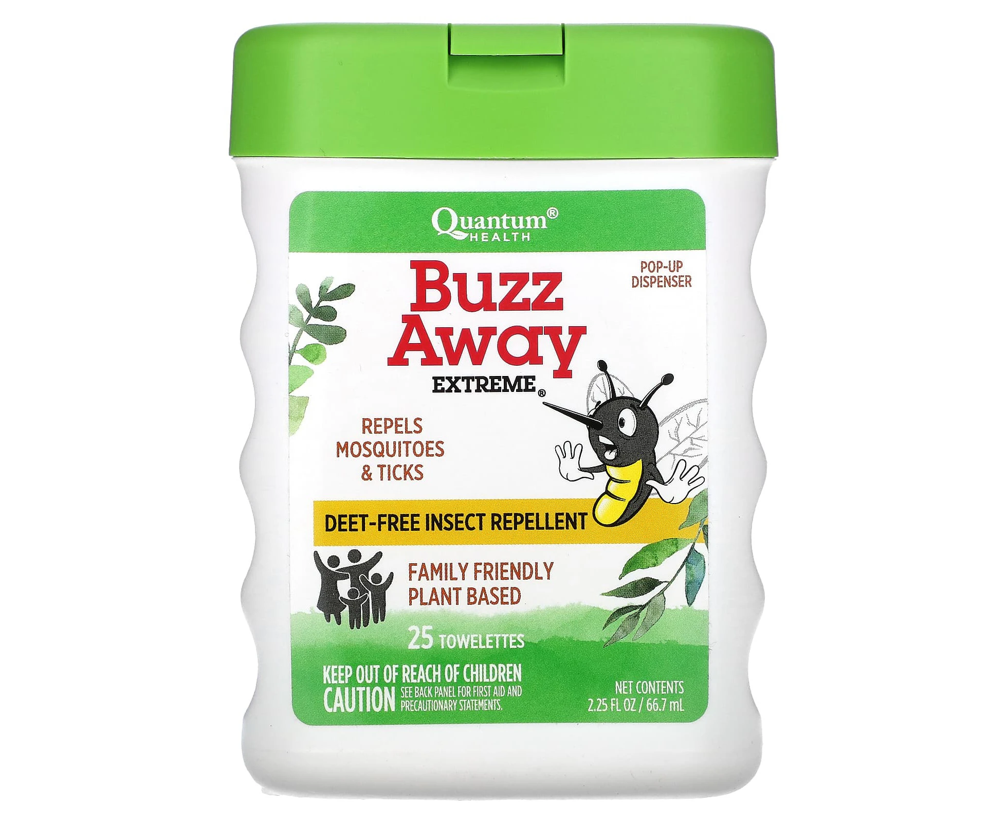 Quantum Health, Buzz Away Extreme, Deet-Free Insect Repellent, 25 Towelettes