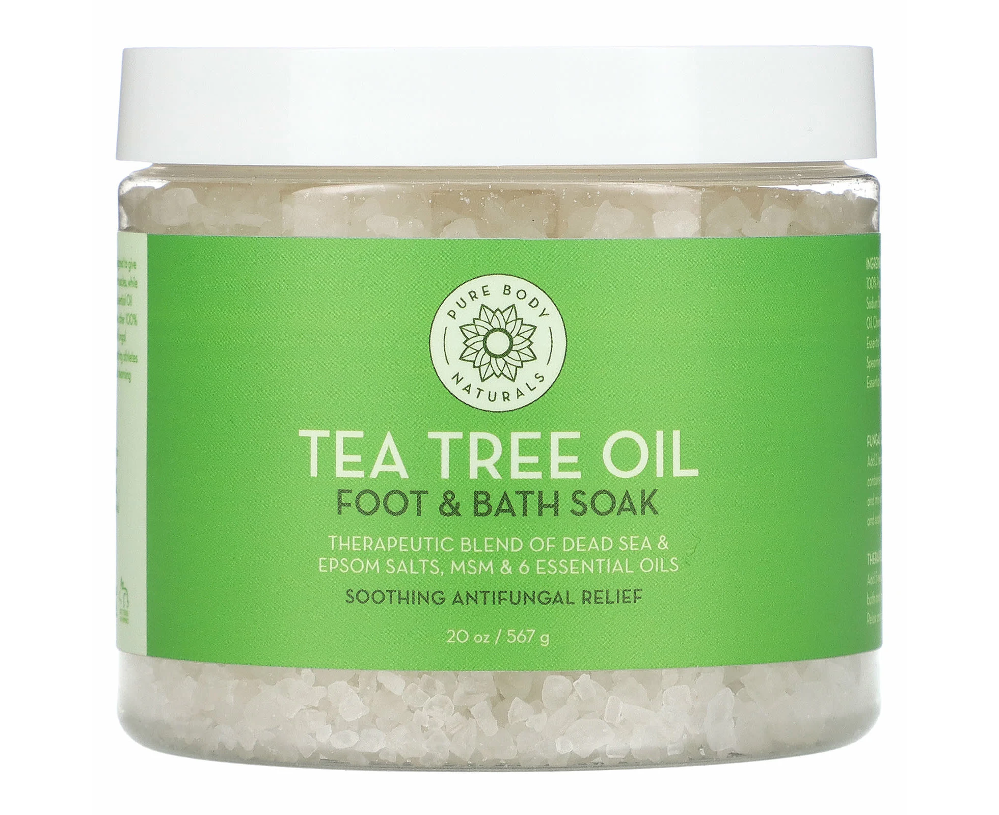 Pure Body Naturals, Tea Tree Oil Foot & Bath Soak, 20 oz (567 g)