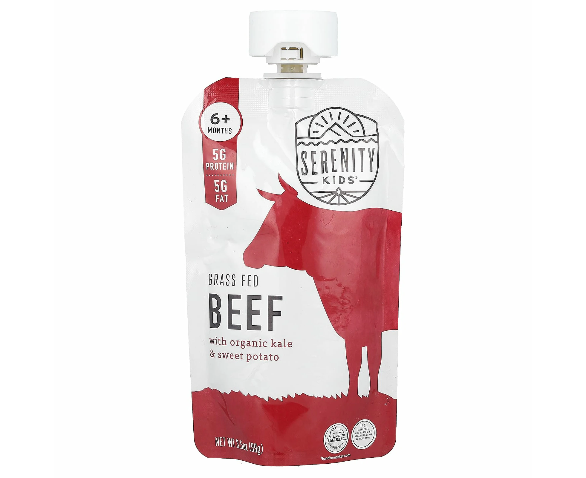 Serenity Kids, Beef with Organic Kale & Sweet Potato, 6+ Months, 3.5 oz (99 g)