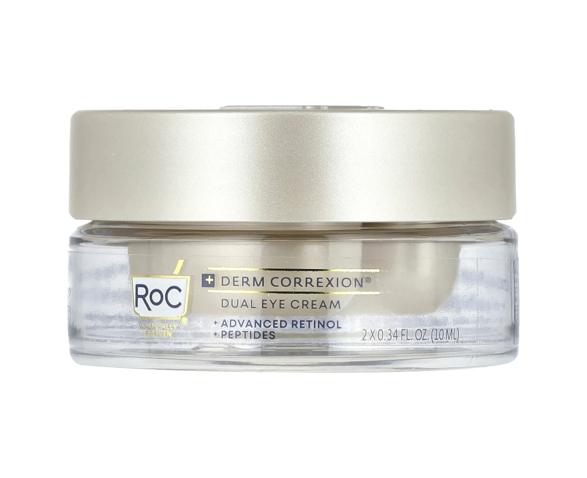 RoC, Derm Correxion¬Æ, Dual Eye Cream, Advanced Retinol & Peptides, Fragrance-Free, 0.34 fl oz (10 ml) Each