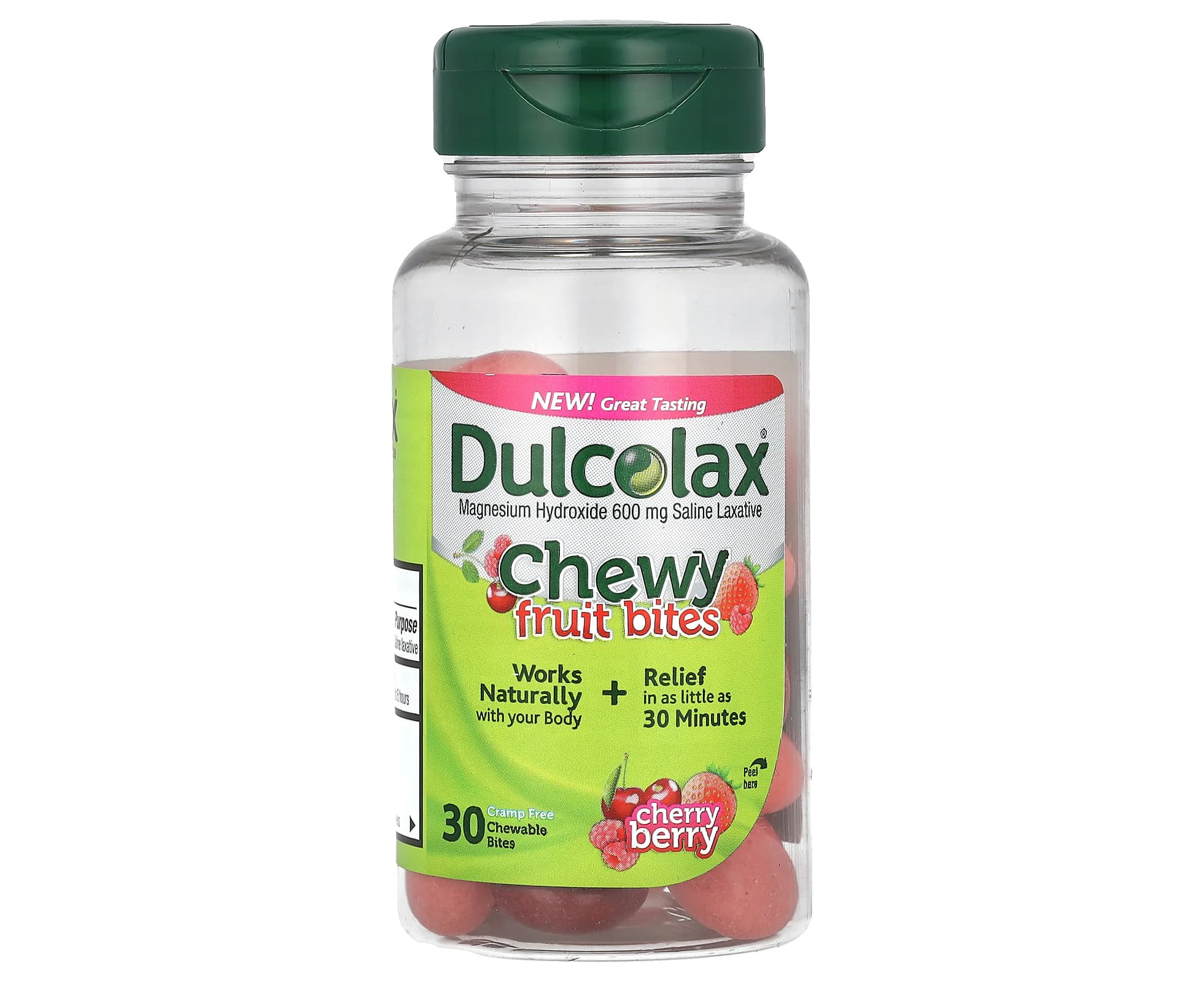 Dulcolax, Chewy Fruit Bites, Cherry Berry, 30 Chewable Bites