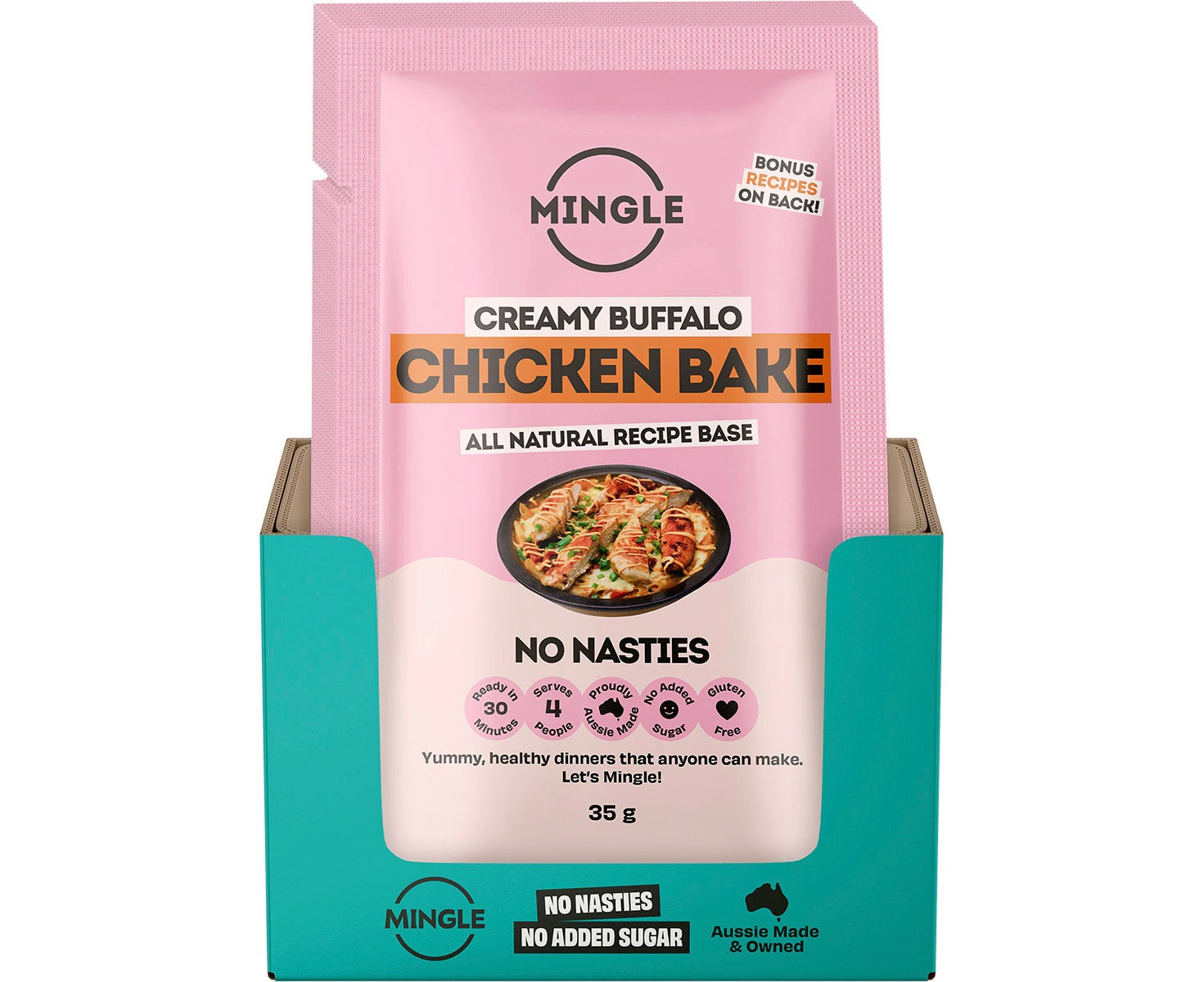 Mingle Buffalo Chicken Bake All Natural Recipe Base 12x35g