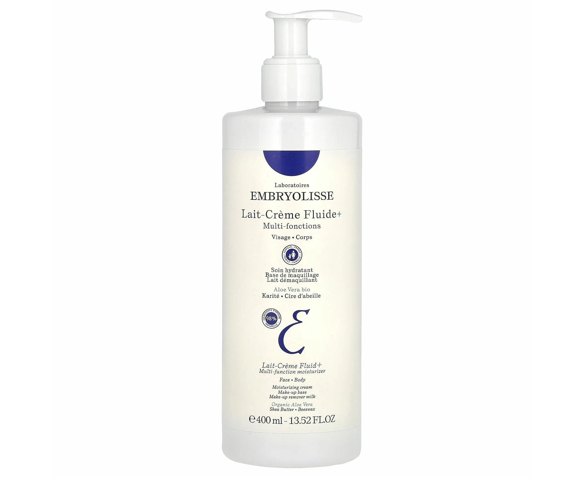 Embryolisse, Lait-Creme Fluid+, Multi-Function Moisturizer, 13.52 fl oz (400 ml)