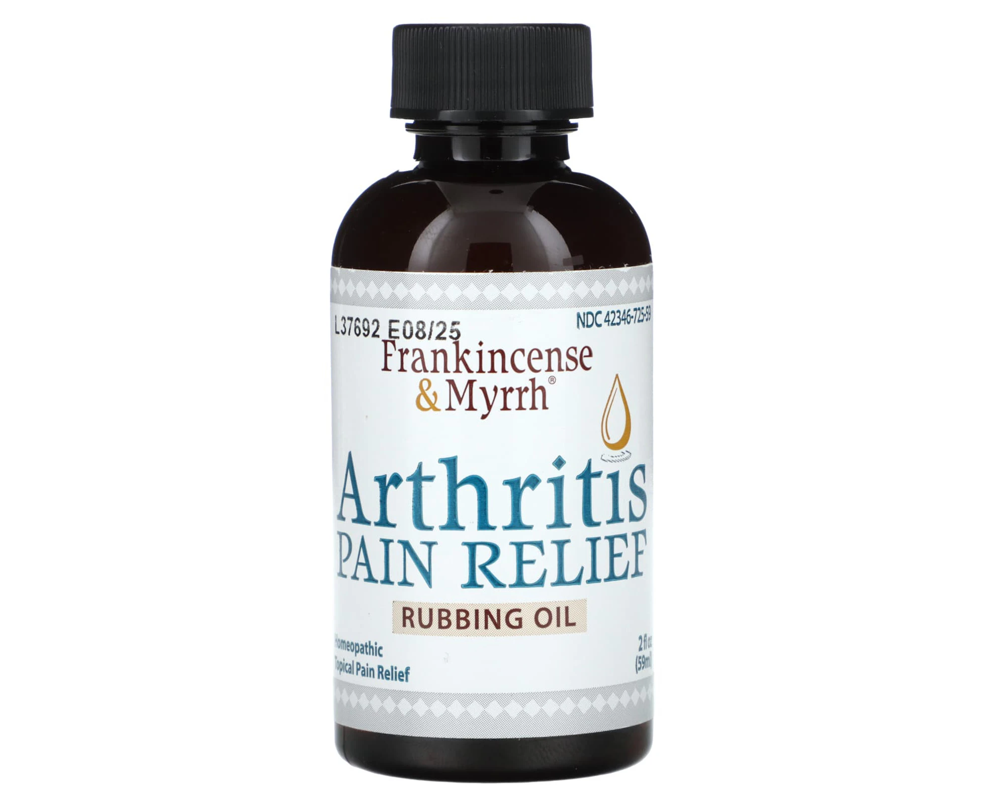 Frankincense & Myrrh, Arthritis Pain Relief Rubbing Oil, 2 fl oz (59 ml)