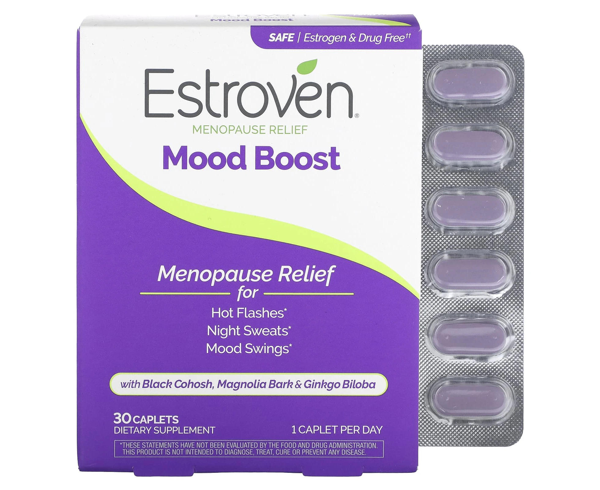 Estroven, Mood Boost, Menopause Relief, 30 Caplets