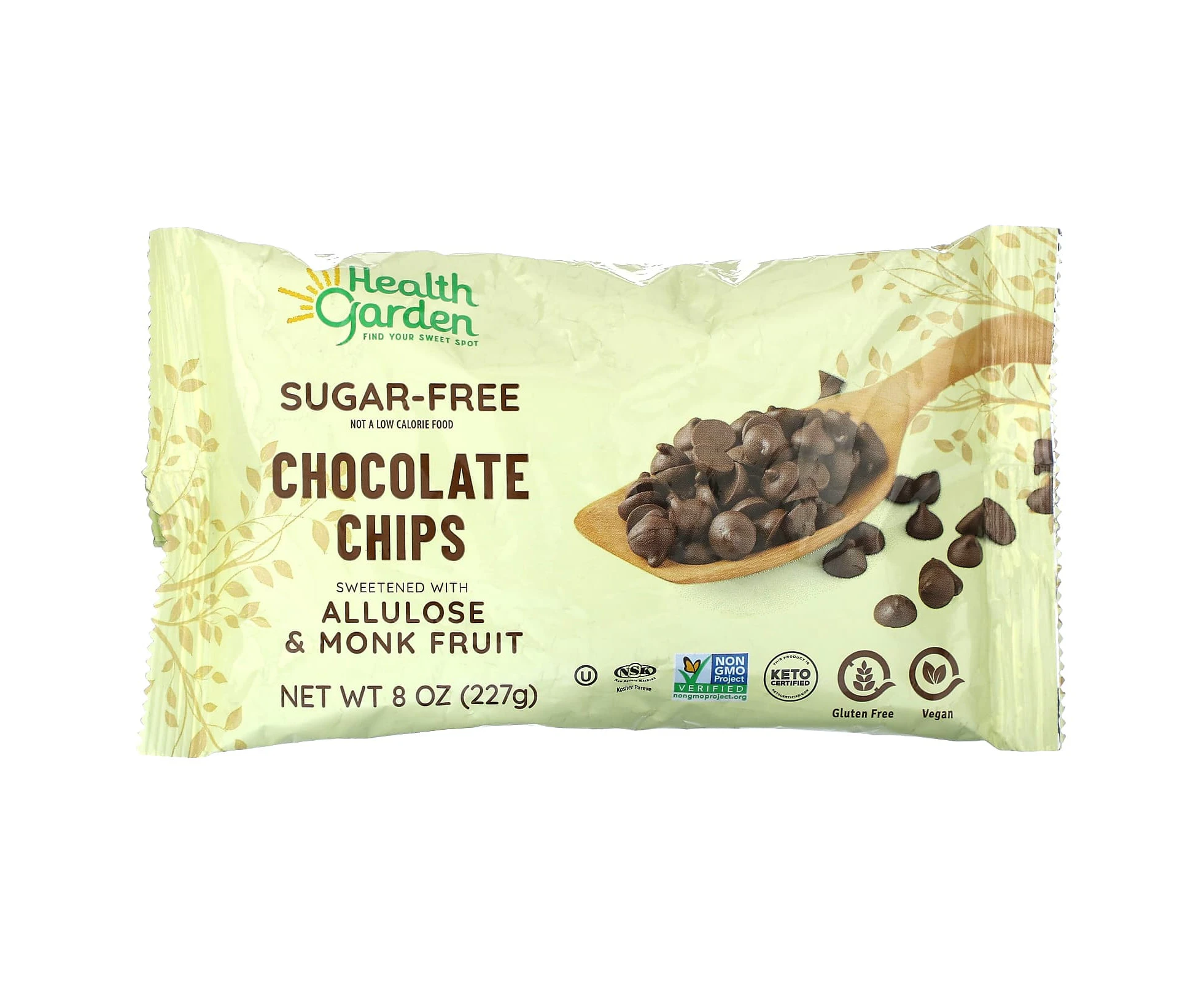 Health Garden, Chocolate Chips, Sugar-Free, 8 oz (227 g)