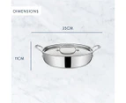 Jamie Oliver by Tefal Cooks Classic 30cm Non-Stick Induction Stainless Steel Shallow Pan w/ Lid