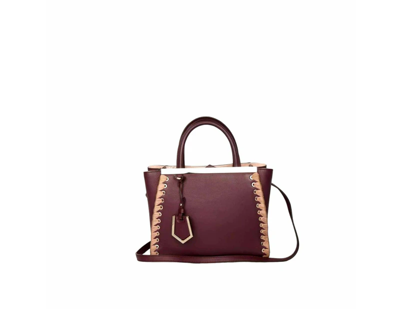 Fendi Peekaboo Mahogany Leather Bag - Refurbished Grade B