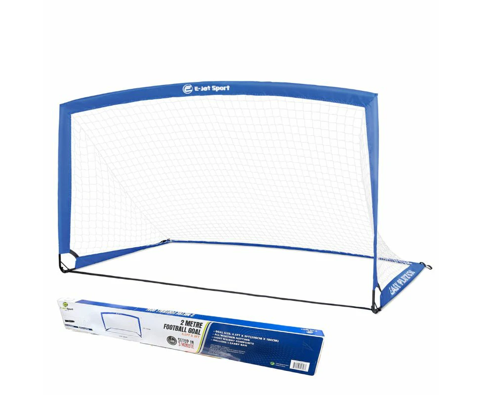 E-JET RECTANGULAR POP UP SOCCER GOAL - 2M x 1M