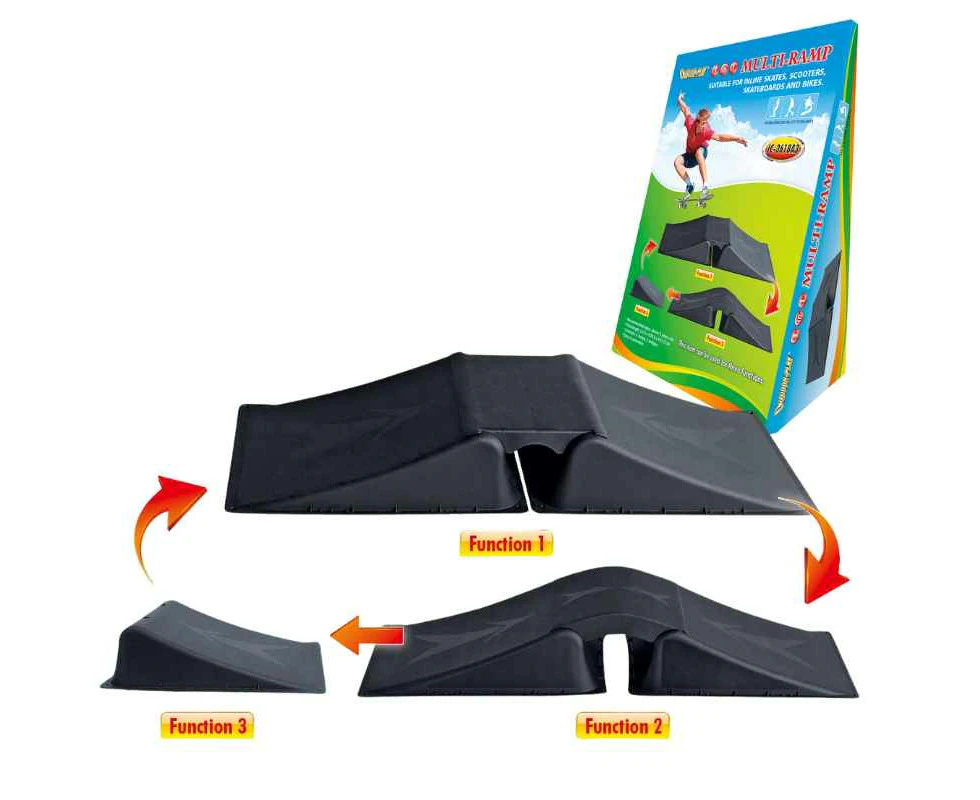 OUTDOOR PLAY 3 IN 1 MULTI SKATE RAMP