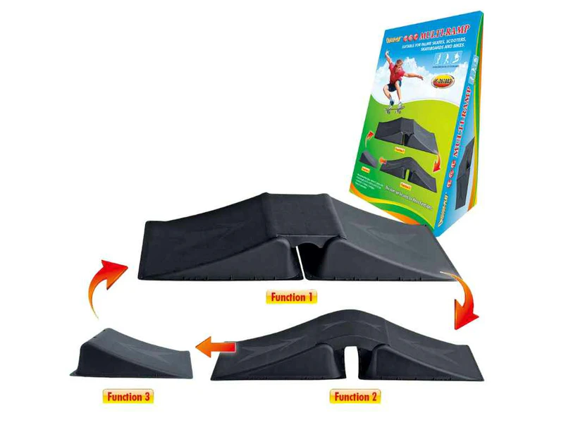 OUTDOOR PLAY 3 IN 1 MULTI SKATE RAMP