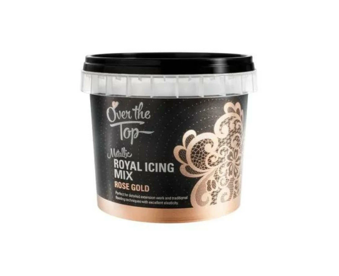 Over The Top Rose Gold Metallic Royal Icing Mix 150g