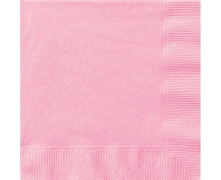 Lovely Pink Beverage Napkins 25.4x25.4cm 20pk