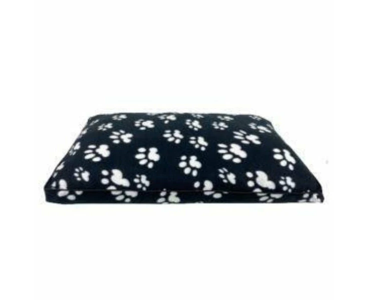 Medium Black Polar Fleece Rectangular Pet Mat 90x60x8cm