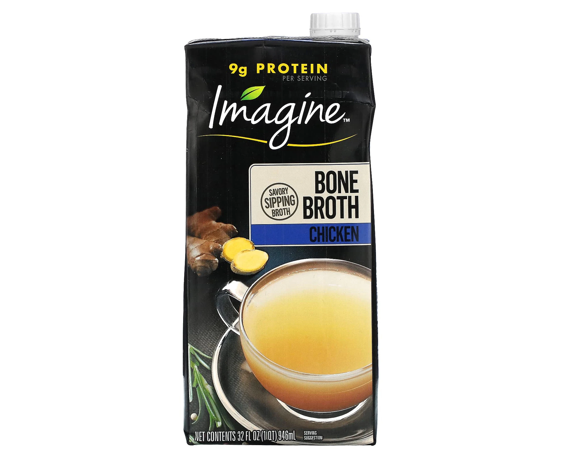 Imagine Soups, Bone Broth, Chicken, 32 fl oz (946 ml)