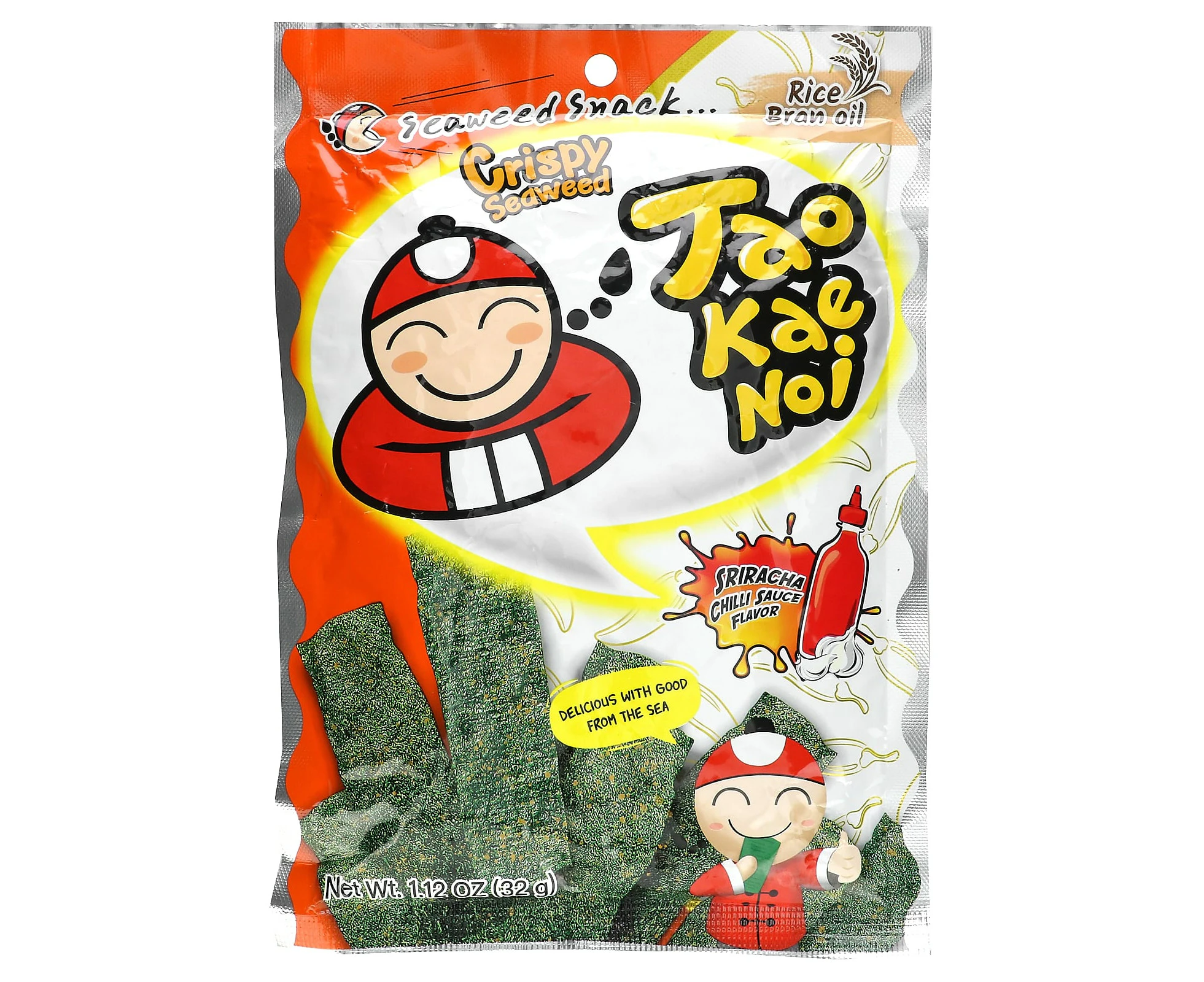 Tao Kae Noi, Crispy Seaweed Snack, Sriracha Chili Sauce, 1.12 oz (32 g)