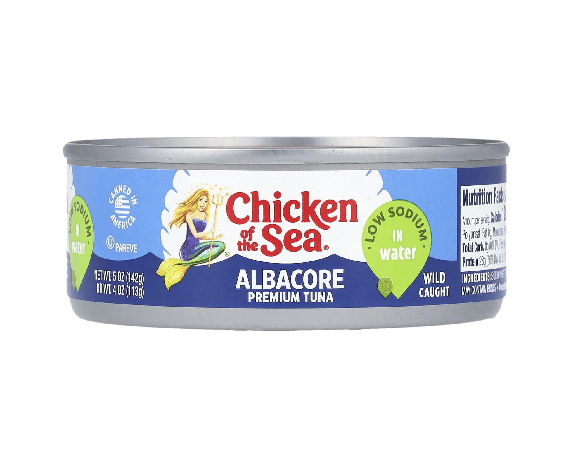 Chicken of the Sea, Albacore, Premium Tuna In Water, Low Sodium, 5 oz (142 g)