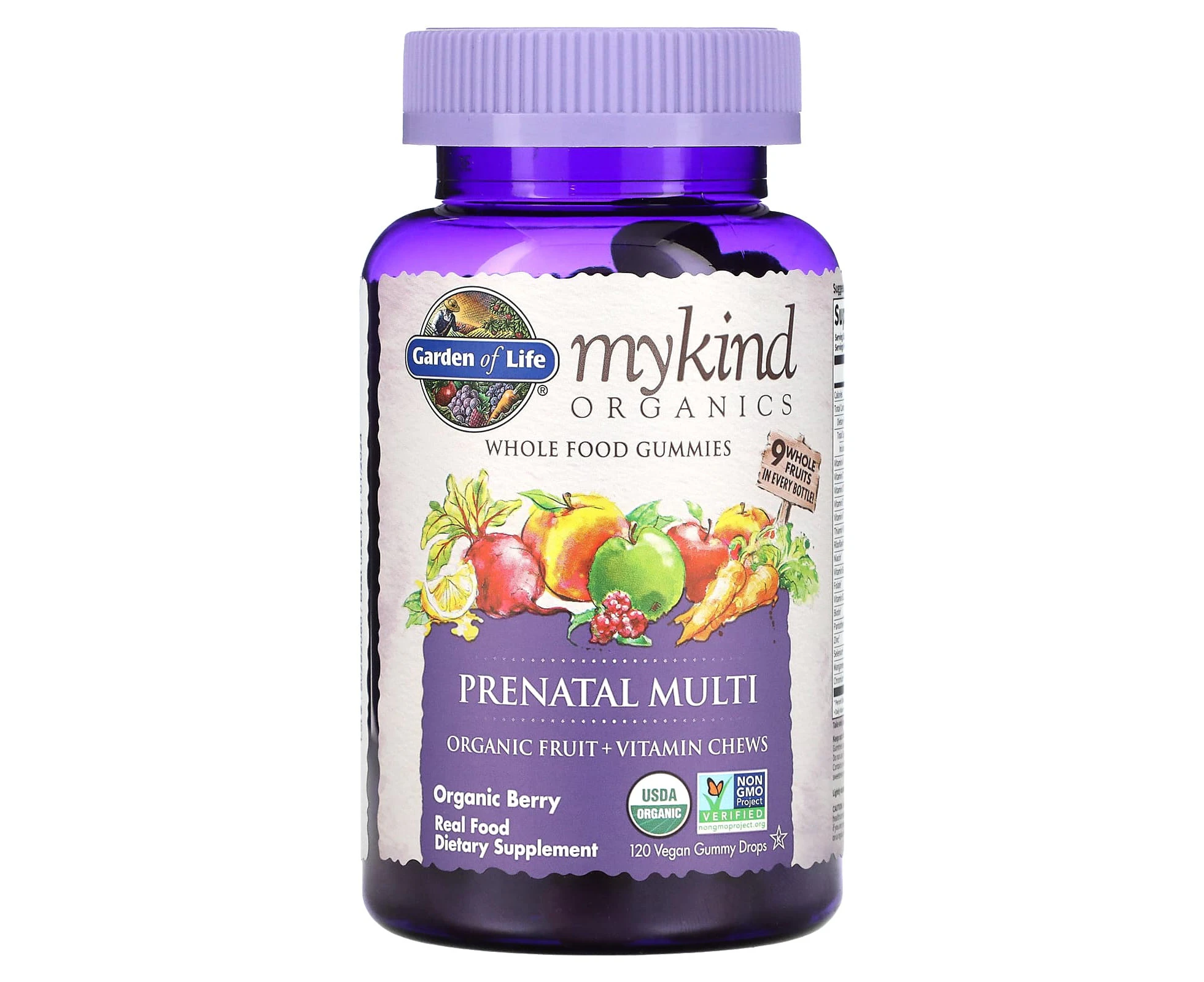 Garden of Life, MyKind Organics, Prenatal Multi, Organic Berry, 120 Vegan Gummy Drops