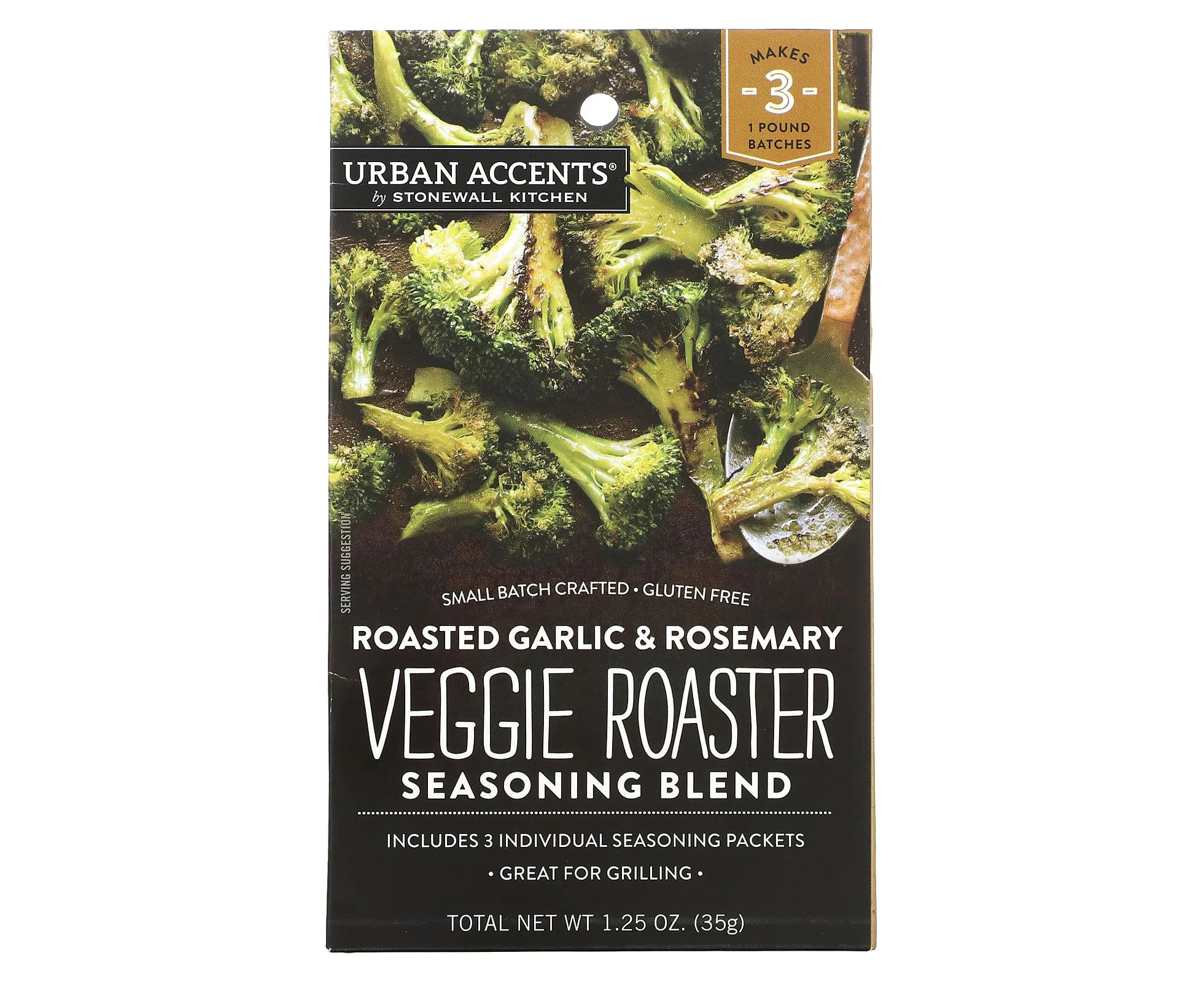 Urban Accents, Veggie Roaster Seasoning Blend, Roasted Garlic & Rosemary, 1.25 oz (35 g)