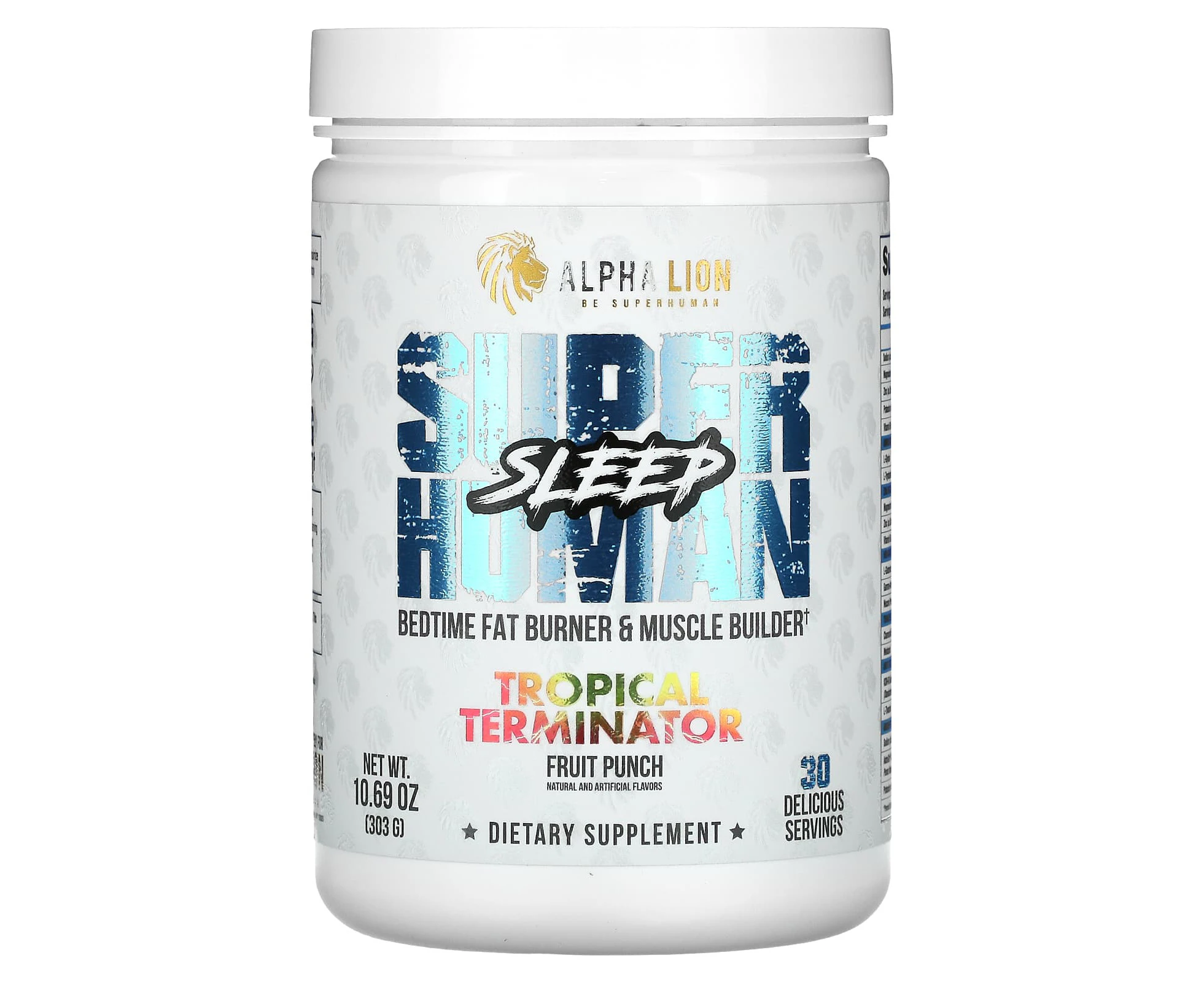 ALPHA LION, SuperHuman Sleep, Tropical Terminator, Fruit Punch, 10.69 oz (303 g)