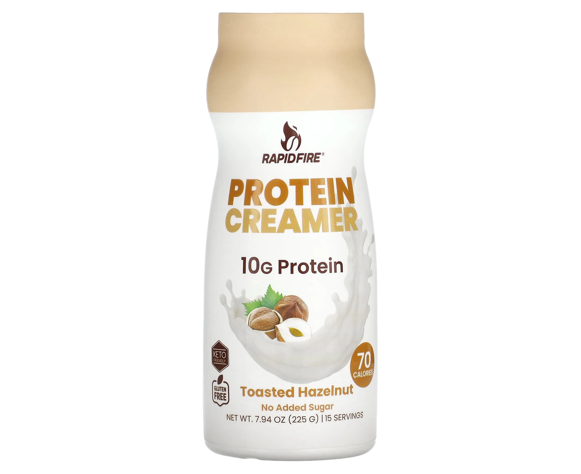 RAPIDFIRE, Protein Creamer, Toasted Hazelnut , 7.94 oz (225 g)