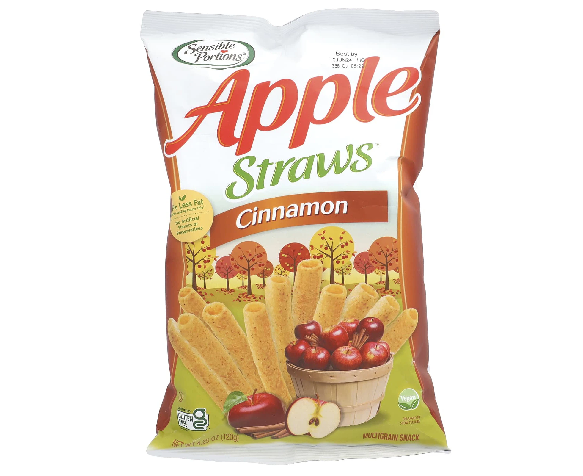 Sensible Portions, Apple Straws, Cinnamon, 4.25 oz (120 g)